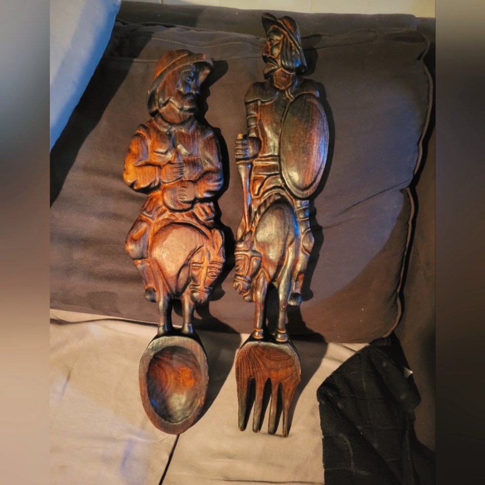 Vintage Wooden spoon and fork
